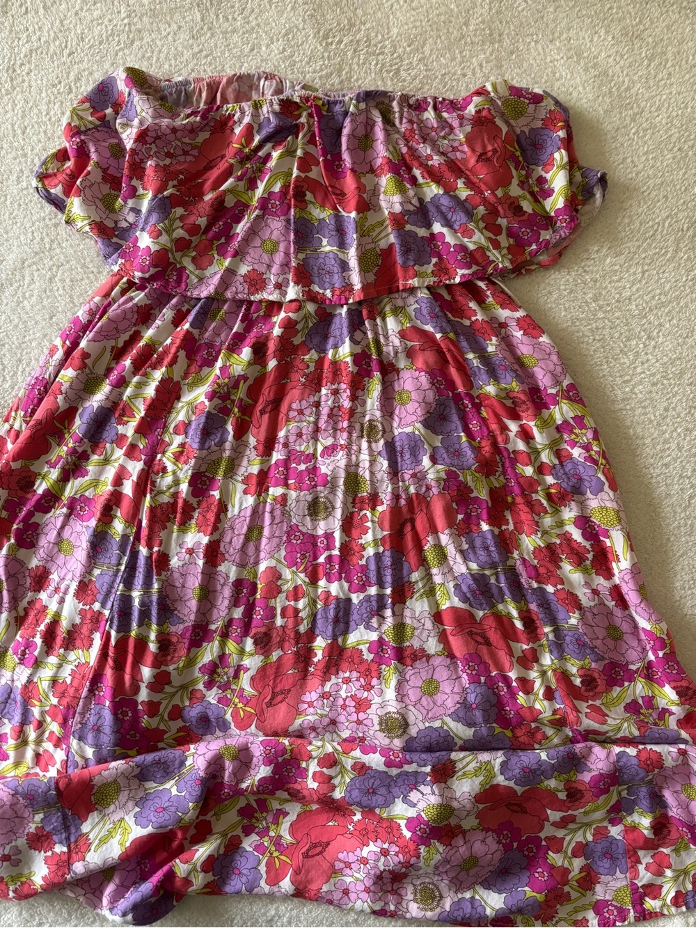 Japna Strapless Floral Maxi Dress in Pink and Red - Picture 10 of 12